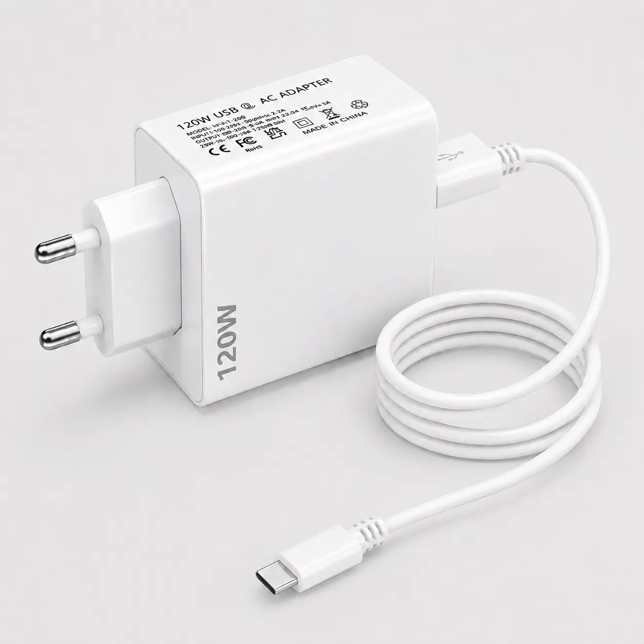 120W USB-A Wall Charger with USB-C Cable