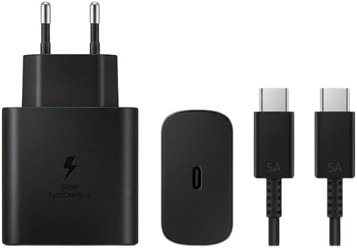 45W PD Adaptor with USB-C to USB-C Cable Black
