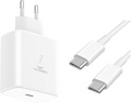 45W PD Adaptor with USB-C to USB-C Cable White