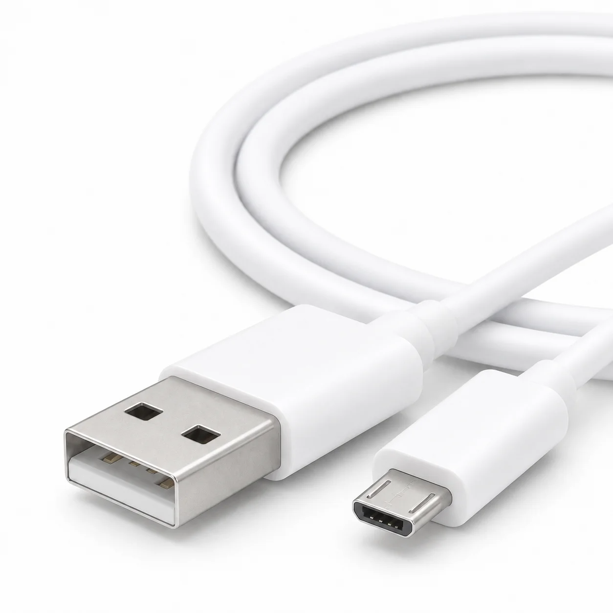 USB-A to Micro USB Charging Cable – White