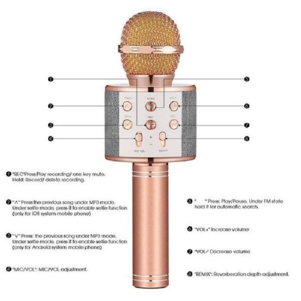 Wireless Portable Bluetooth Karaoke Microphone - Image 3