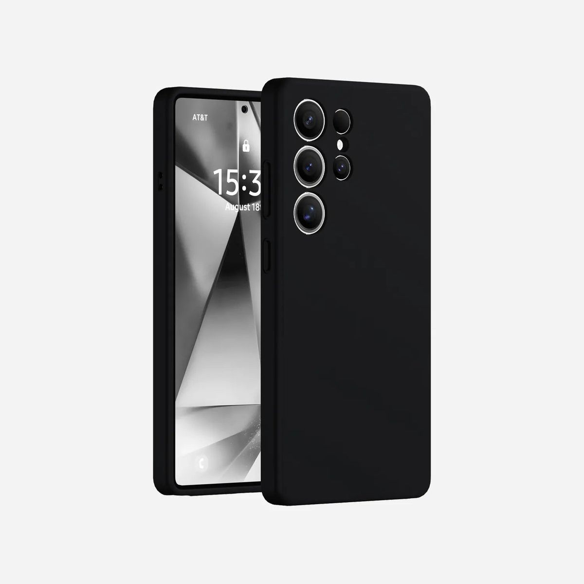 Phone-Box Black Silicone Cover Compatible with S25/ S25 Plus/ S25 Ultra