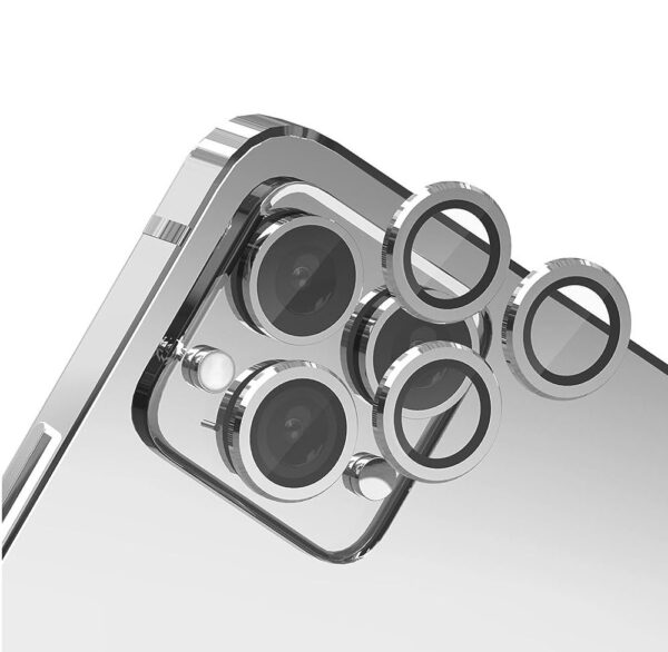 Metal Ring Camera Lens Tempered Glass Lens Protector for iPhone 15 Pro - Image 2