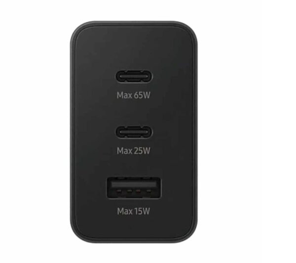 65 WATT Super Fast charger 2x C Port 1x USB port with Type C Cable - Image 3