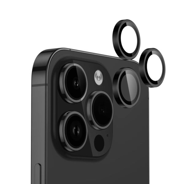 Metal Ring Camera Lens Tempered Glass Lens Protector for iPhone 15 Pro - Image 3