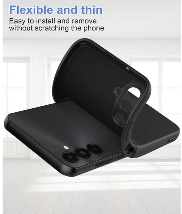 Cover For Samsung S24 FE - Silicone Cover For Samsung Galaxy S24 FE- Black - Image 4