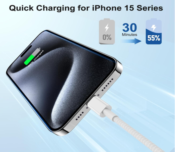 35W Charger for iPhone 15/16 Series & Samsung Type C to C (Generic) - Image 2