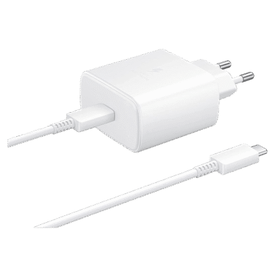 45W PD Fast Charger For Android with USB-C to USB-C Cable White<br> (Generic)