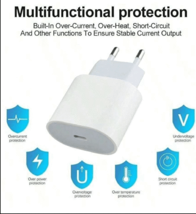 25W PD Fast Charger For Android with USB-C to USB-C Cable (Generic) - Image 3