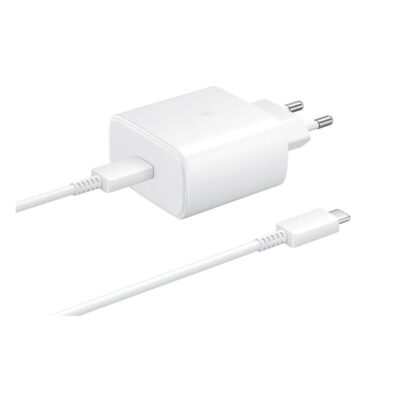 45W PD Fast Charger For Android with USB-C to USB-C Cable White<br> (Generic)