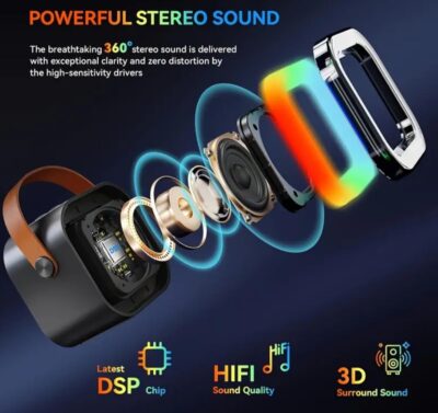 Karaoke Speaker With Microphone – Bluetooth Wireless Portable - Image 4