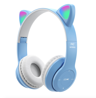 P47 Cat Ear Wireless Bluetooth Headphones – LED Light Up - Image 5