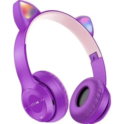 P47 Cat Ear Wireless Bluetooth Headphones – LED Light Up - Image 2