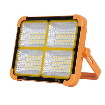 Solar Rechargeable LED Flood Light – Orange LED 🌞