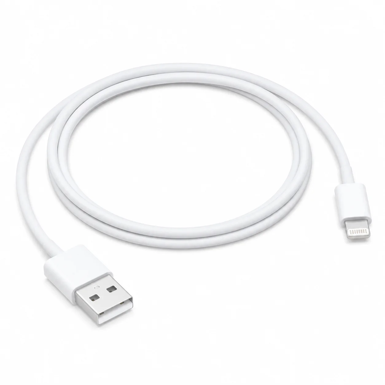 USB-A to Lightning Charging Cable – White - Image 2