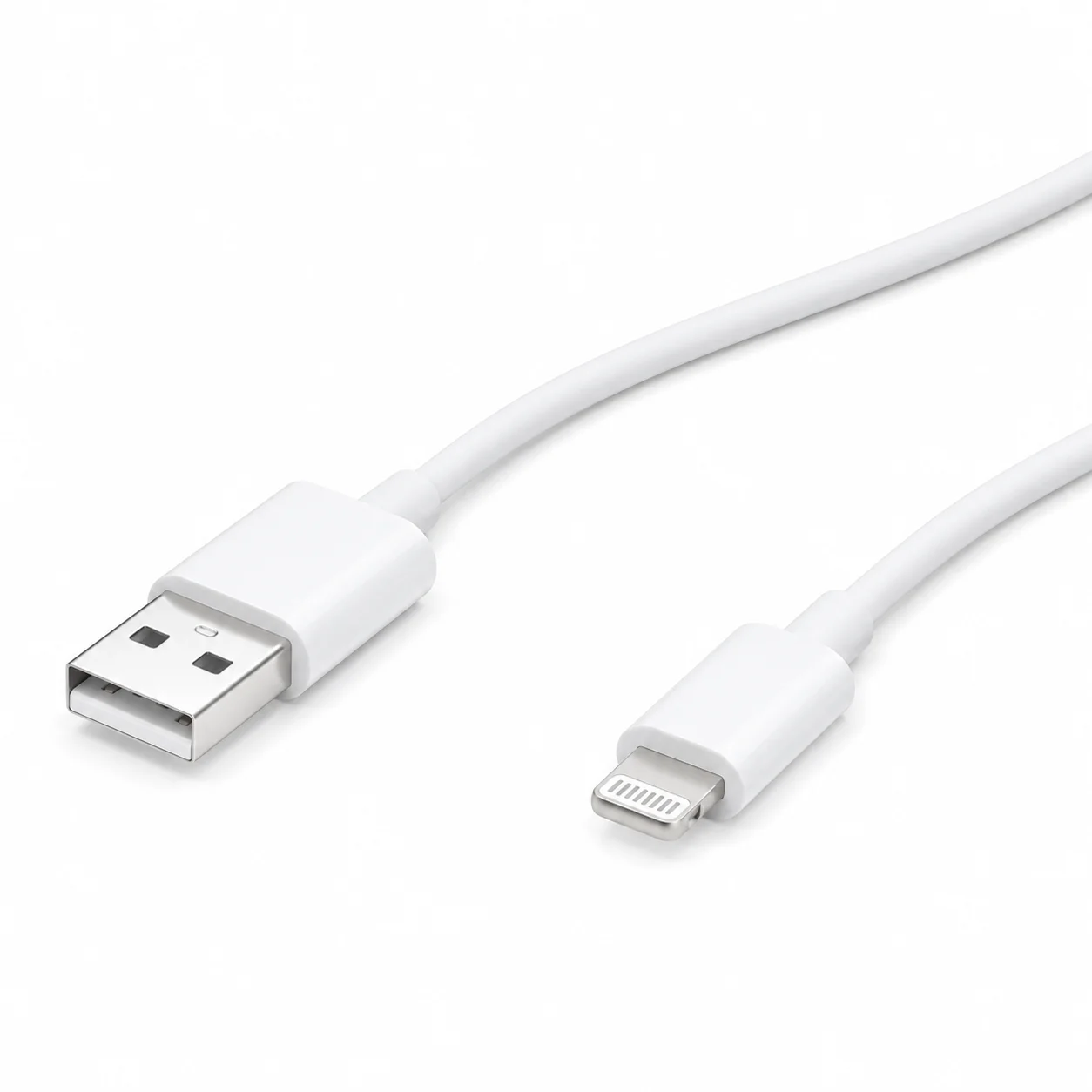USB-A to Lightning Charging Cable – White - Image 4