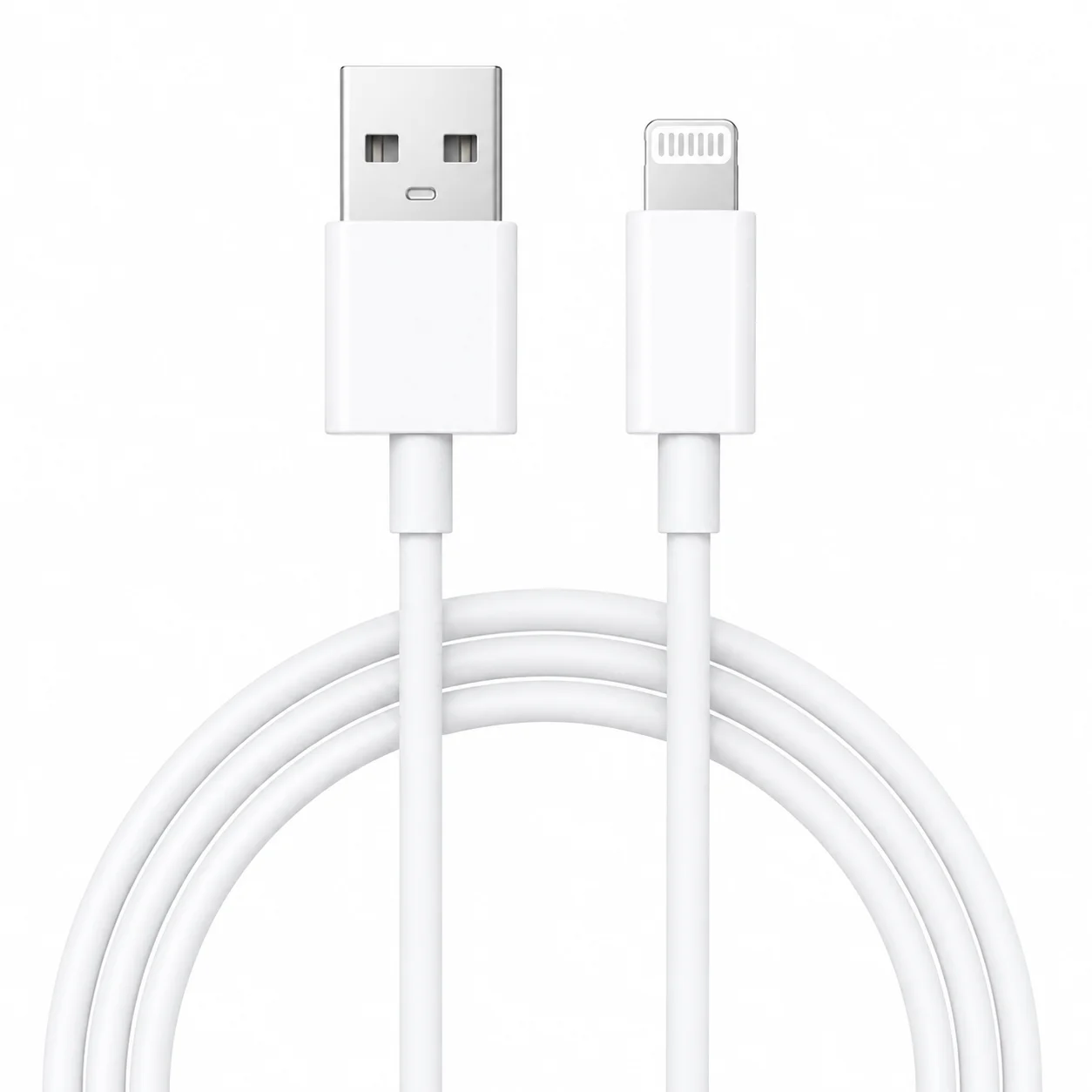 USB-A to Lightning Charging Cable – White - Image 3